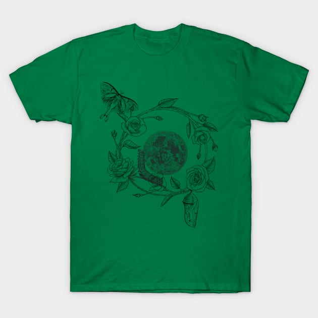 Lunar Moth Cycle T-Shirt by LylaLace Studio